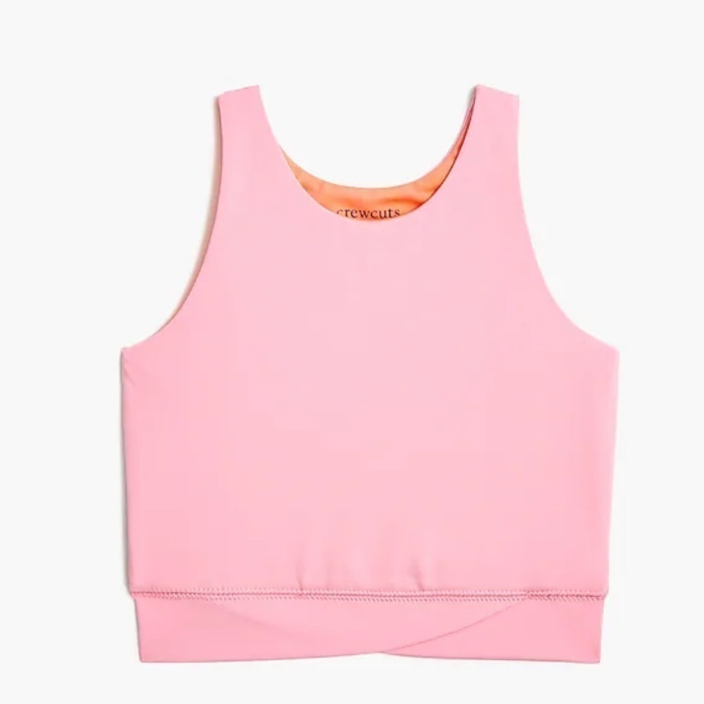 J crew girls active tank top resort pink